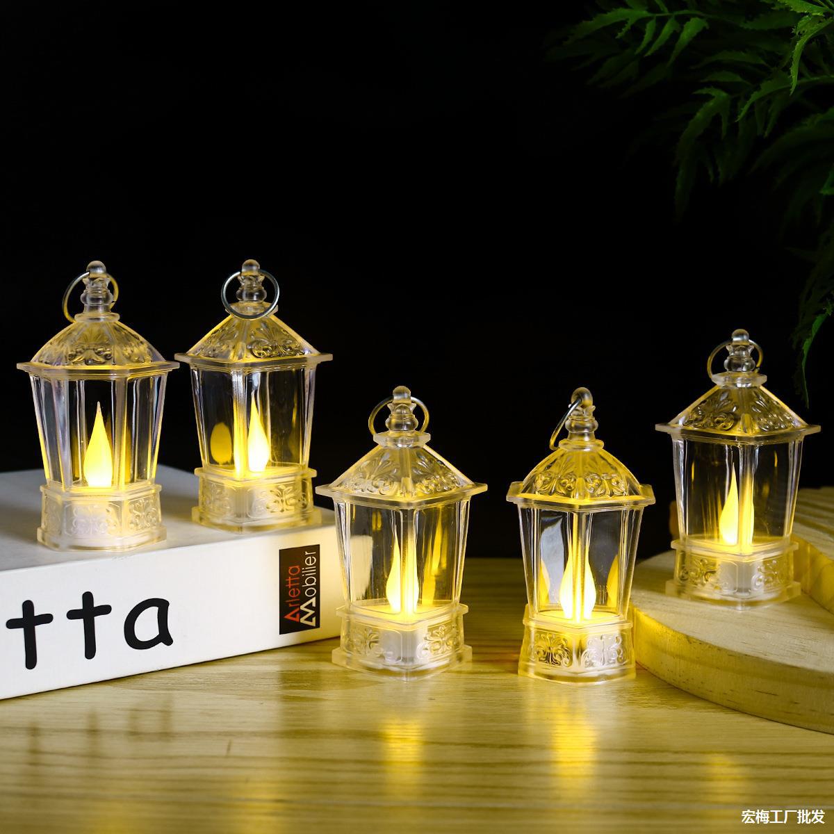 led电子风灯蜡烛亚马逊跨境新品万圣节圣诞风灯款式摆件装饰小灯