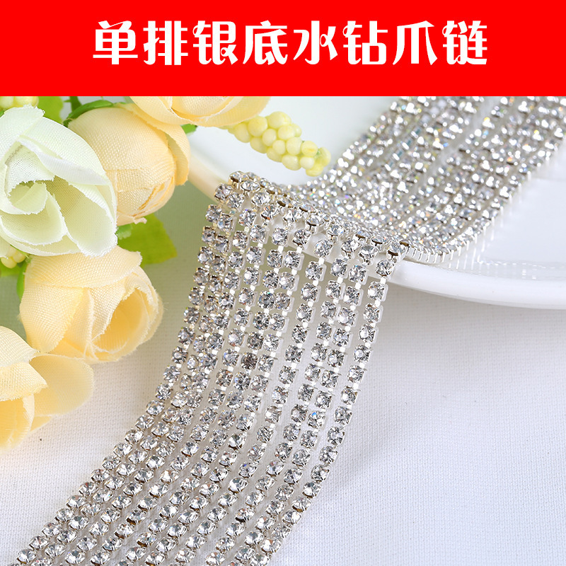 Color Drill Chain 1.5/2/2.5/2.8/3.0/4mm Intensive Diamond Claw Chain DIY Phone Case Stick-on Crystals Material