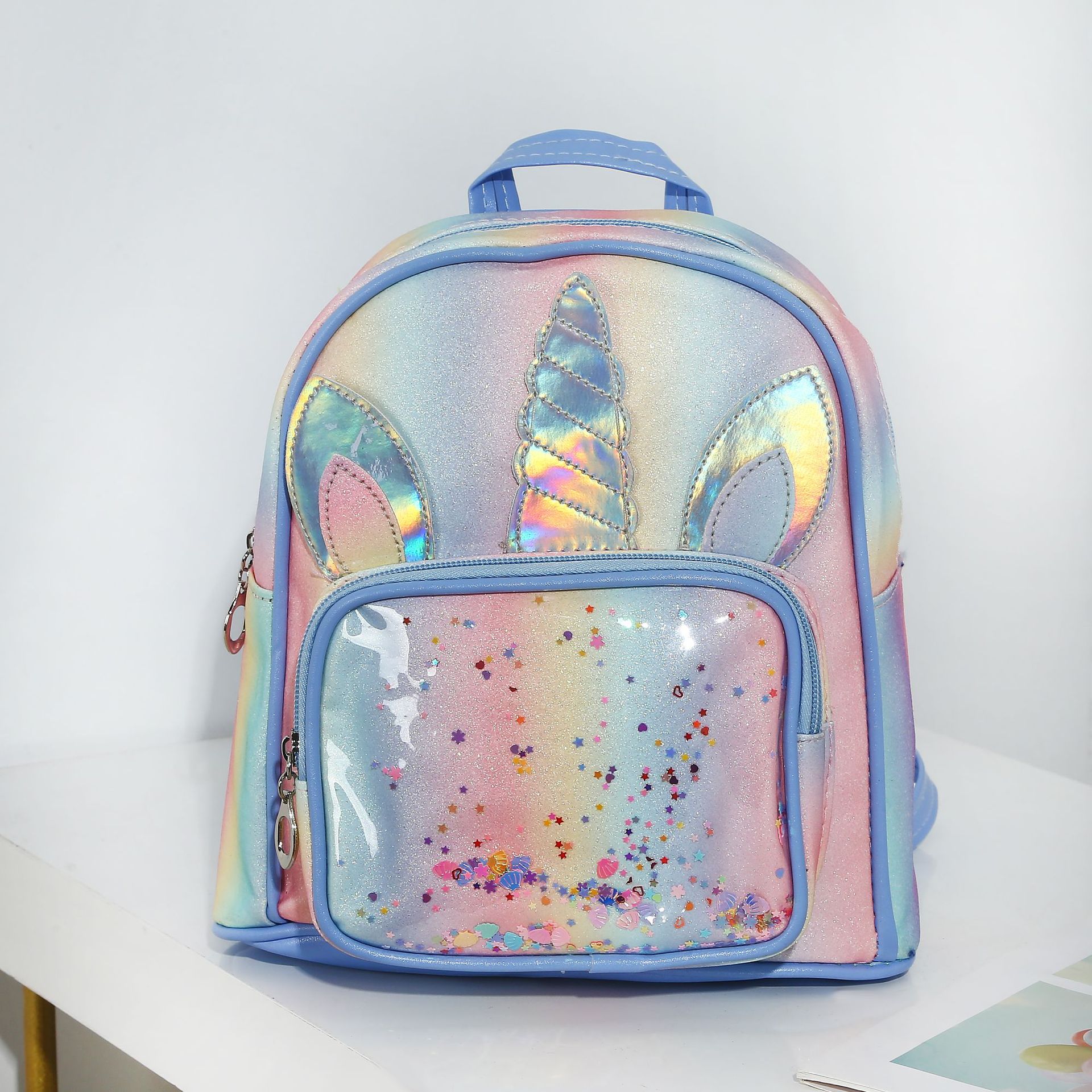 Foreign Trade Hot Gradient Unicorn Children Backpack Large Capacity Student Cartoon Schoolbag Children Princess Backpack