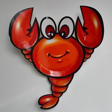厂家批发一次性卡通纸盘 螃蟹龙虾纸盘