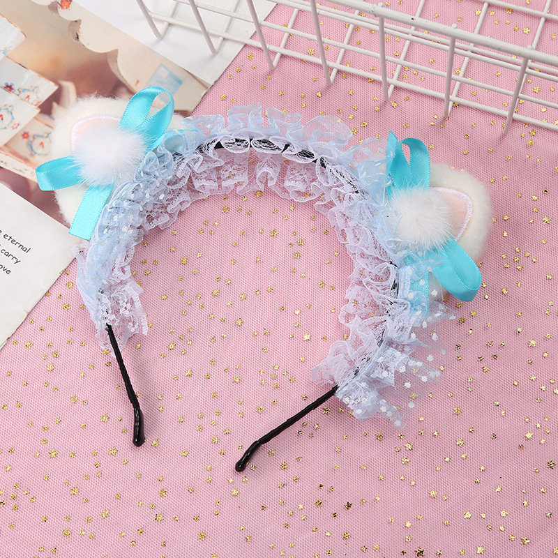 Japanese and Korean-Style Two-Dimensional Cosplay Headband Lolita Cat Ears Hair Accessories Role-Playing Cute Maid Headband