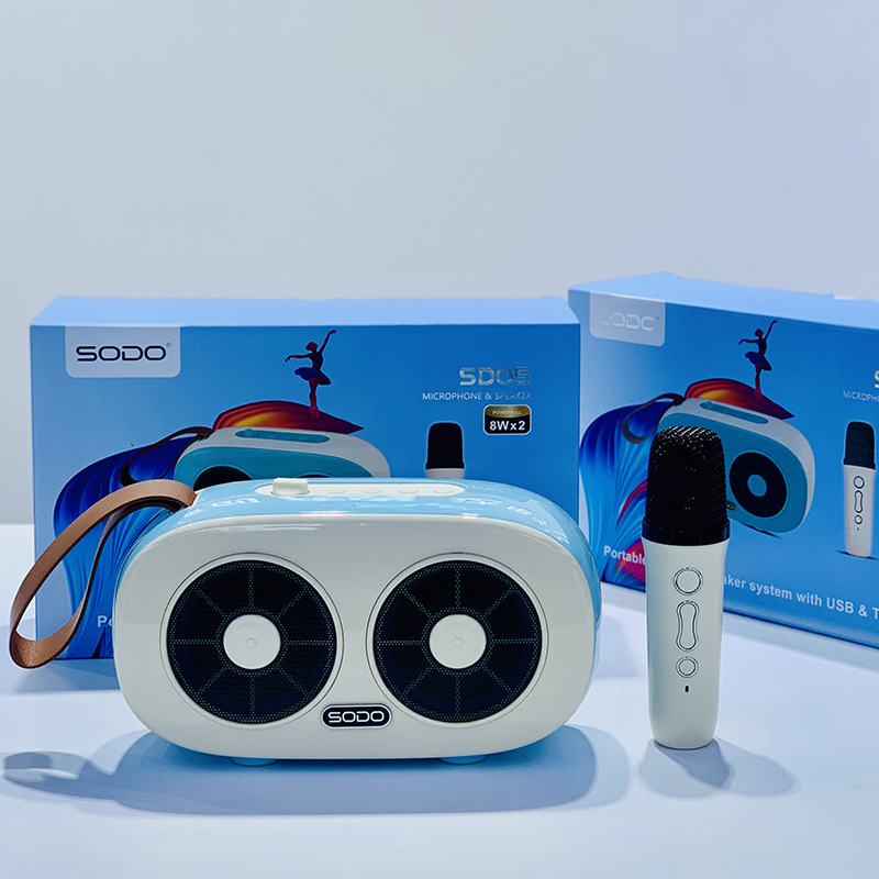 Wireless Bluetooth Audio with Microphone Karaoke Integrated Outdoor Household Portable Long Endurance Portable Mini Mini Speaker