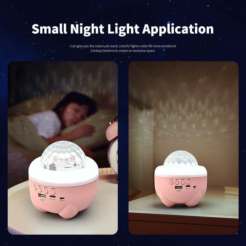 English Version Bluetooth Speaker Magic Ball Light Mini Card Projection Lamp Led Small Night Lamp Usb Speaker Crystal Ball