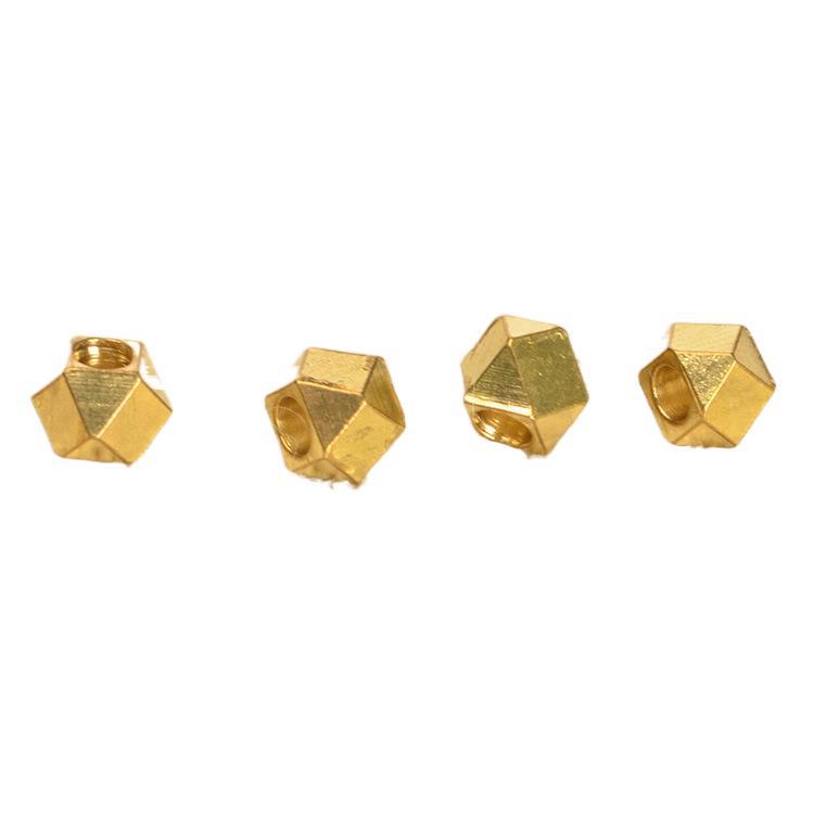 Copper Plating 18K Gold and Silver Geometric Batch Angle Square Beads Batch Flower Spacer Beads Plated Broken Silver Cut Angle Beads DIY Ornament Accessories Scattered Beads
