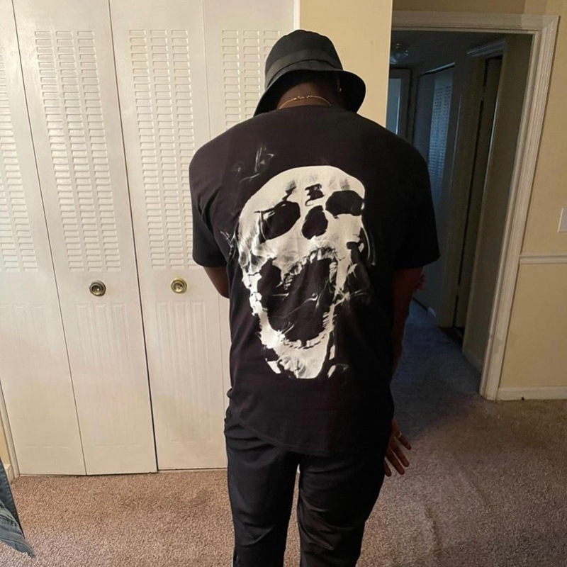 revenge龙骨骷髅男女同款潮流宽松潮牌fog高街嘻哈反光短袖t恤夏