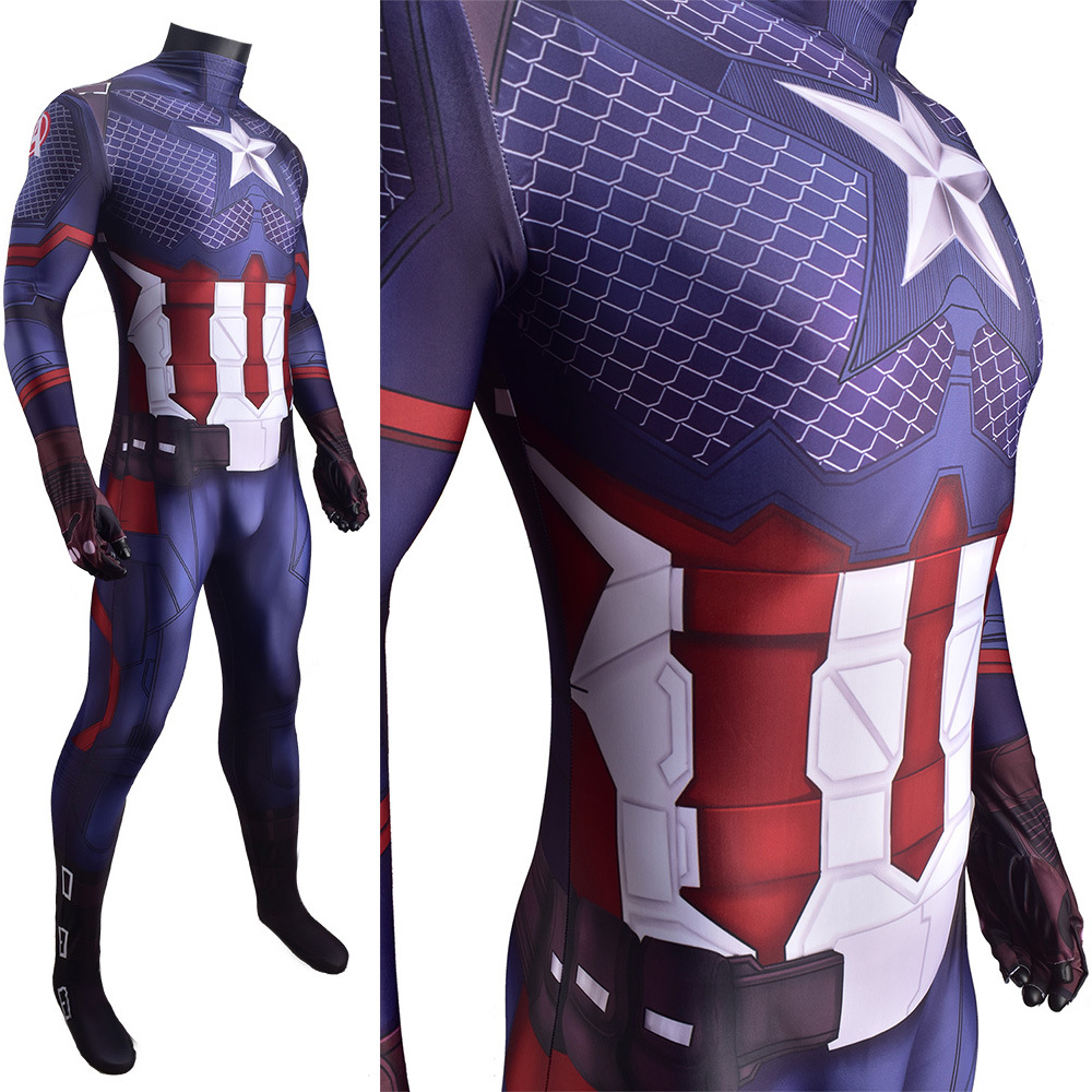 复联4 美国队长cos服连体紧身衣美国队长衣服cosplay万圣节服装