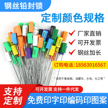 抽紧式钢丝封条扎带抽紧式一次性集装箱铅封抽拉水电封签封口彩色