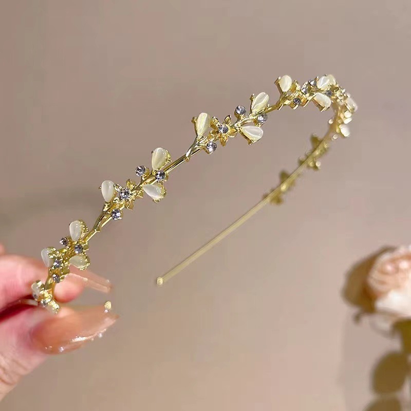 Pearl Headband Super Fairy Thin Headband Female High Skull Top Female Mori Style 2022 Internet Hot New Hair Clip Headdress Simple