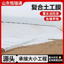 厂家供应两布一膜防水布堤坝筑路蓄水池防渗布加厚隔离复合土工膜