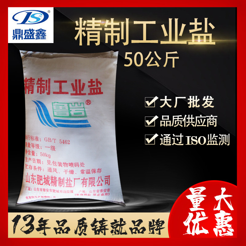 鼎盛鑫 矿盐 工业盐 细盐 氯化钠 NaCl 99% 50kg/袋 工业原料批发