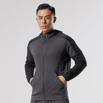 运动外套男士秋冬季速干跑步长袖连帽健身训练服休闲户外潮流服装