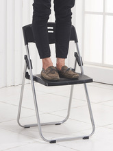 可折叠会议会场塑料椅子活动折叠椅子便携简易靠背办公培训折叠椅