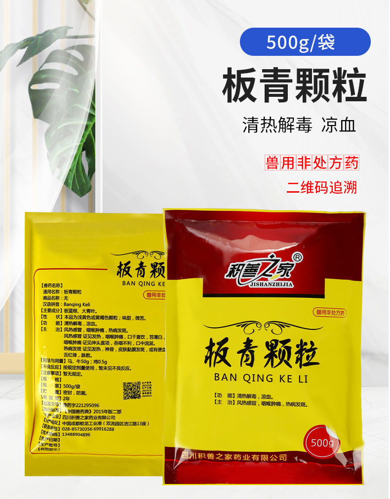 兽用板青颗粒板蓝根提取物猪牛羊鸡鸭感 冒鸡鸭鹅