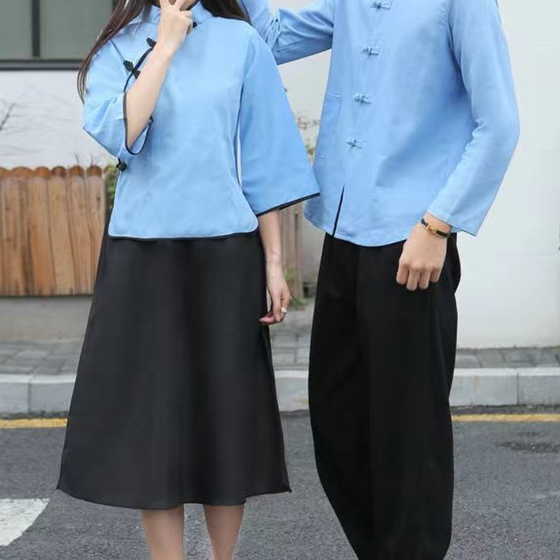民国学生装女五四青年装民国风女装中山装毕业季班服合唱演出服装