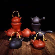 中式家用大容量烧水壶煮茶壶横把壶提壶炭炉提梁煮水壶紫砂壶