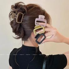 方形小号抓夹女新款发抓后脑勺盘发发夹半扎发卡鲨鱼夹子头饰批发