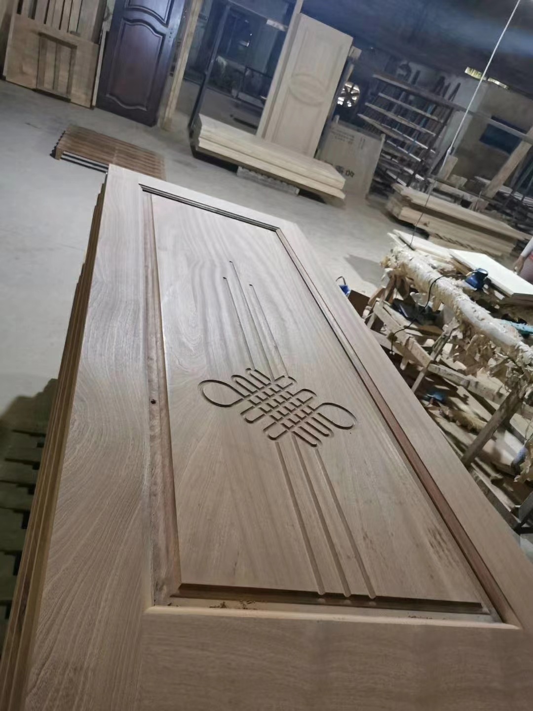 包邮爆款 全实心实木门别墅家庭原木门中式装修中国结房门