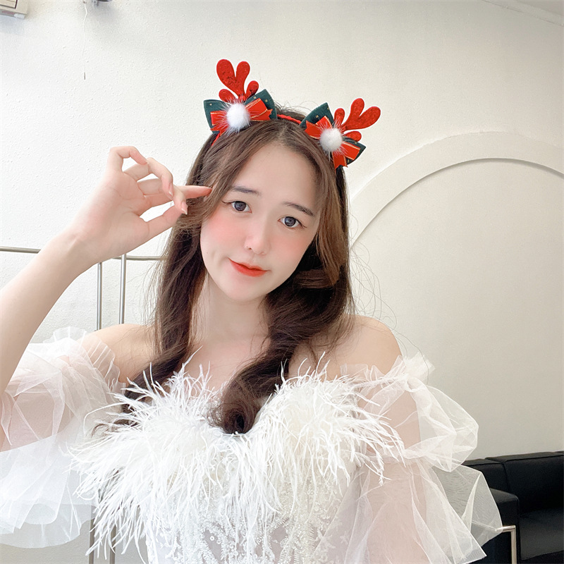 Christmas Hair Accessories Dress up Mori Style Small Antlers Headband Hair Clip Hairpin Ornament Elk Headband Halloween Headdress Female