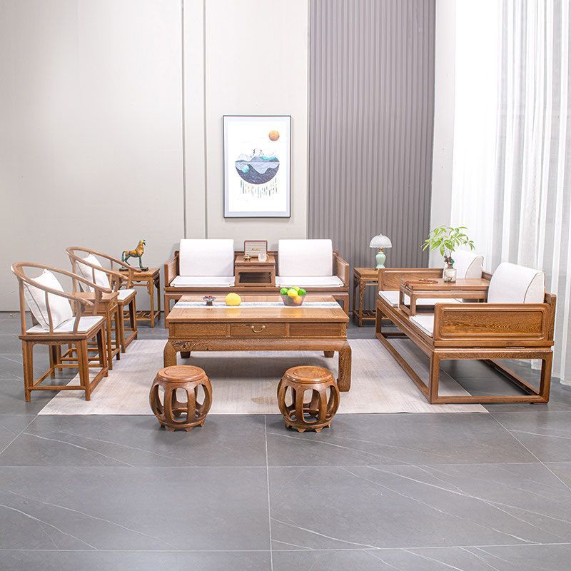 红木家具鸡翅木沙发椅轻奢全实木客厅沙发中式禅椅罗汉床-阿里巴巴