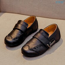 Genuine Leather Kids Shoes For Boys Black Dress Children跨境