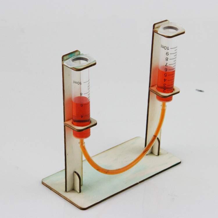 小发明科学材料手工拼装导管水平仪实验科技小制作 儿童模型玩具