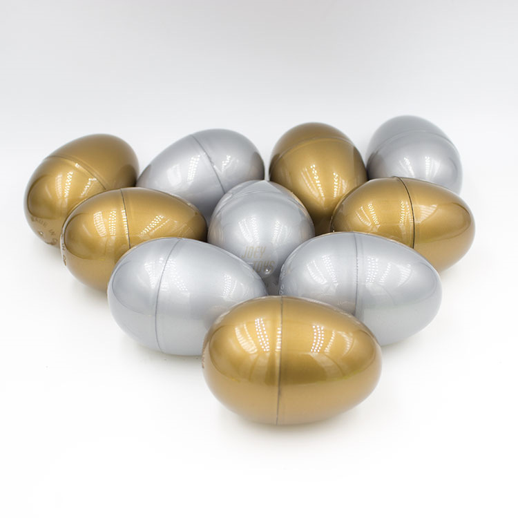 42x60mm Metallic Easter Egg Golden Eggshell Non-Electroplating Plastic Toy Easter Eggs