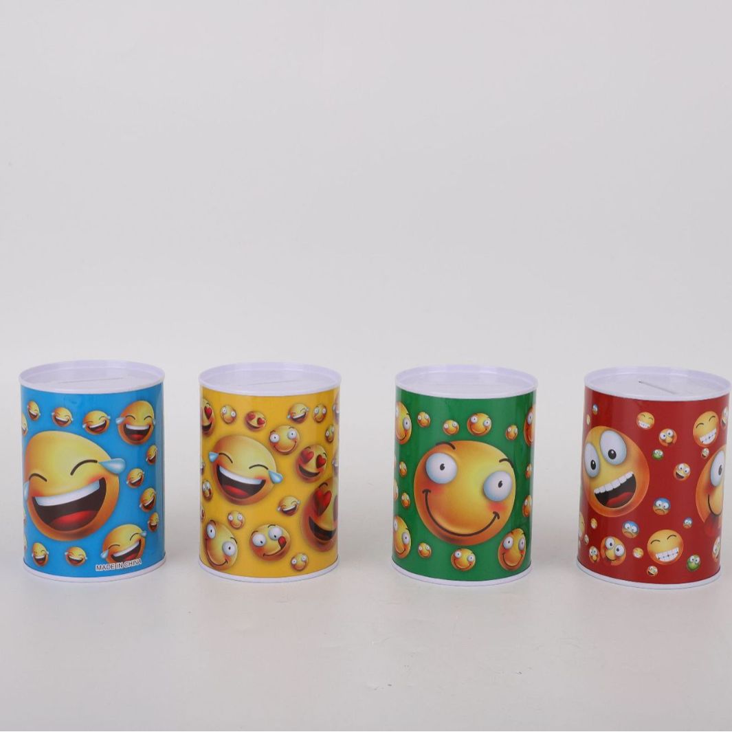 Factory Direct Sales Piggy Bank Household Colorful Multi-Series Tinplate Piggy Bank Iron Cans Children Piggy Bank Wholesale