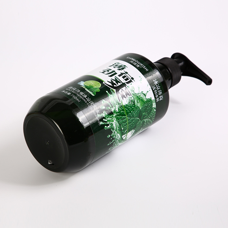 冰疗洗发乳 清凉冰爽型男女学生冰凉薄荷柔顺大瓶装洗发水750ml