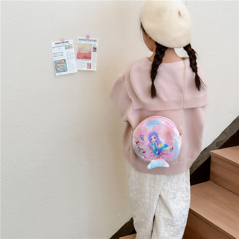 New Girls Cartoon Bag Cute Coin Purse Personality Shape Children's Single-Shoulder Bag Messenger Bag Casual Snack Bag