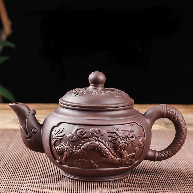 紫砂茶壶纯半手工大容量紫砂朱泥茶壶泡茶套装茶具大号简约家用