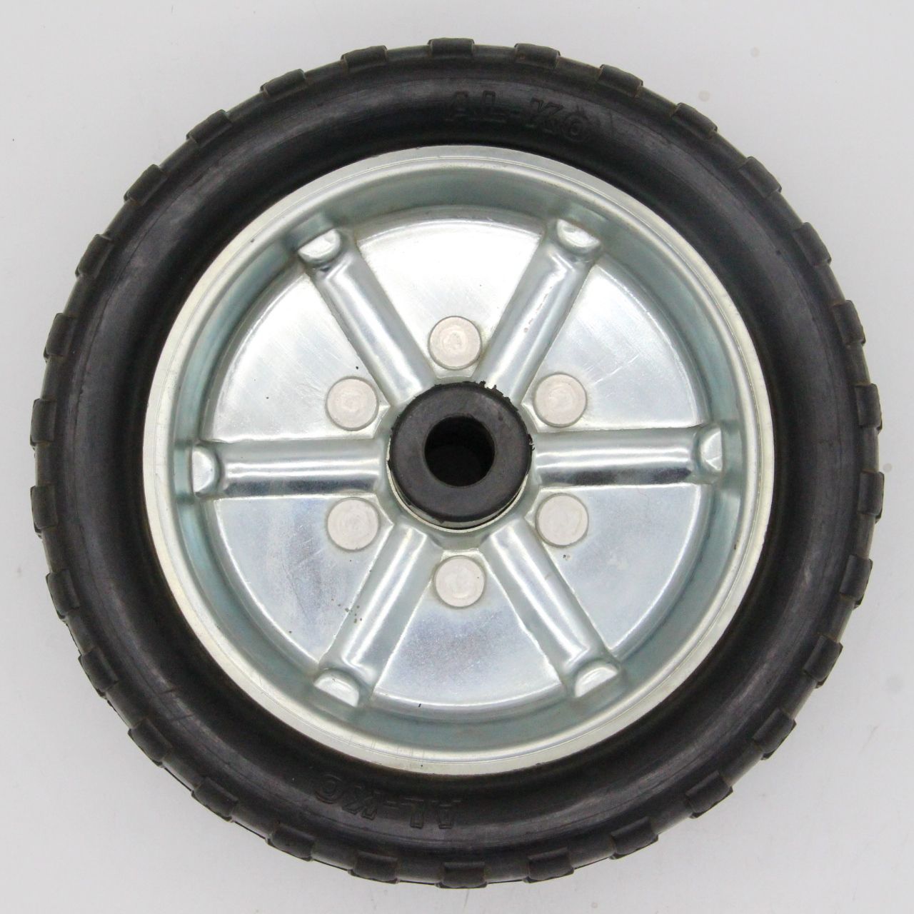 厂家直供10寸实心橡胶轮 金属轮毂板车,仓运车轮子