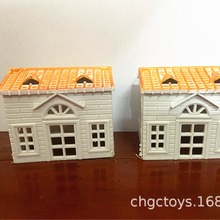 过家家房屋3D小别墅模型仿真建筑造型心理沙盘配件西式洋楼17.8g