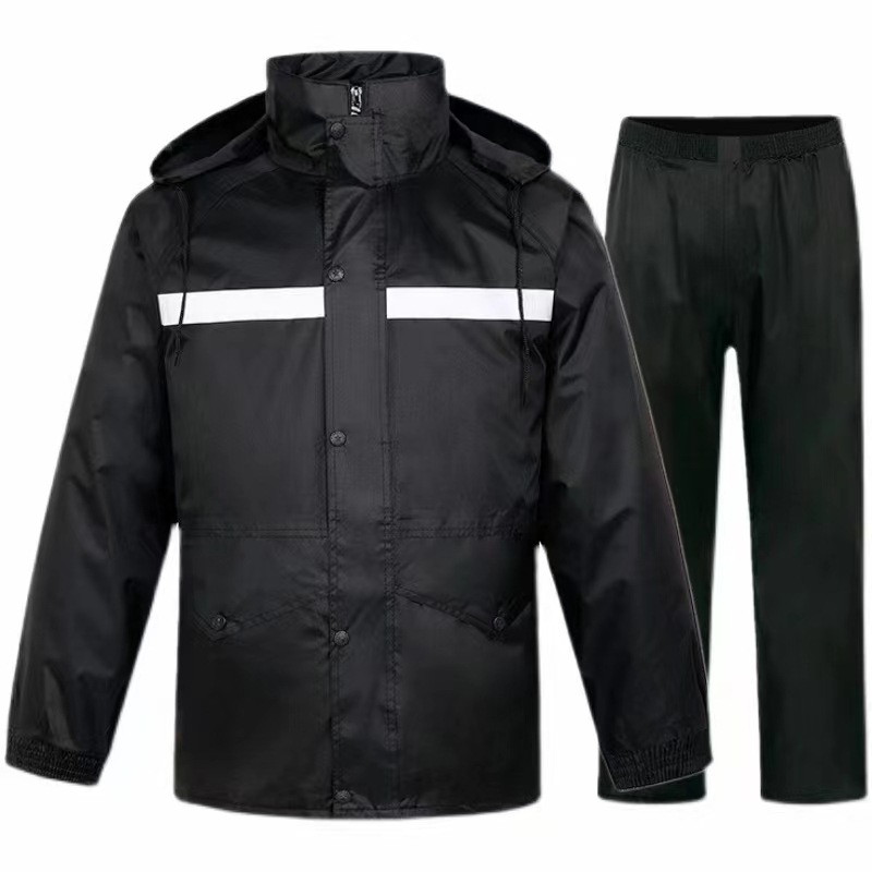 Windproof Thermal Split Raincoat Rain Pants Labor Protection Reflective Pvc Thickened Adult Men Motorcycle Suit Wholesale