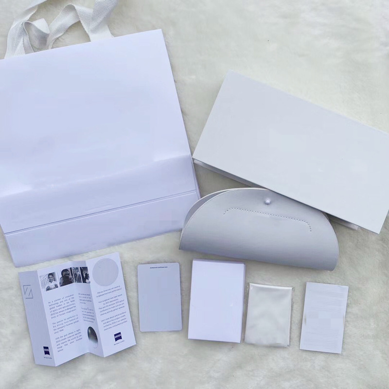 gm墨镜盒2024新款gm太阳镜白色蓝色黑色眼镜盒皮质便携带太阳镜盒