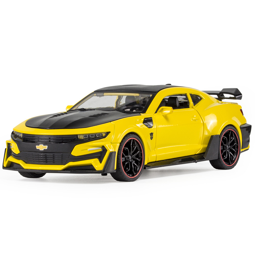 雪佛兰科迈罗大黄蜂声光仿真合金汽车摆件回力模型玩具车批发