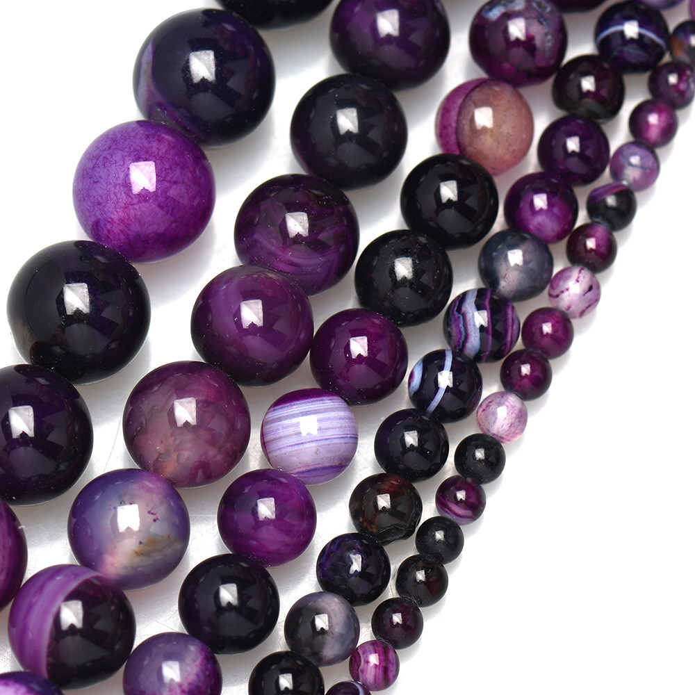 天然水晶条纹紫玛瑙 4-12mm圆珠散珠子串珠diy材料跨境批发-阿里巴巴