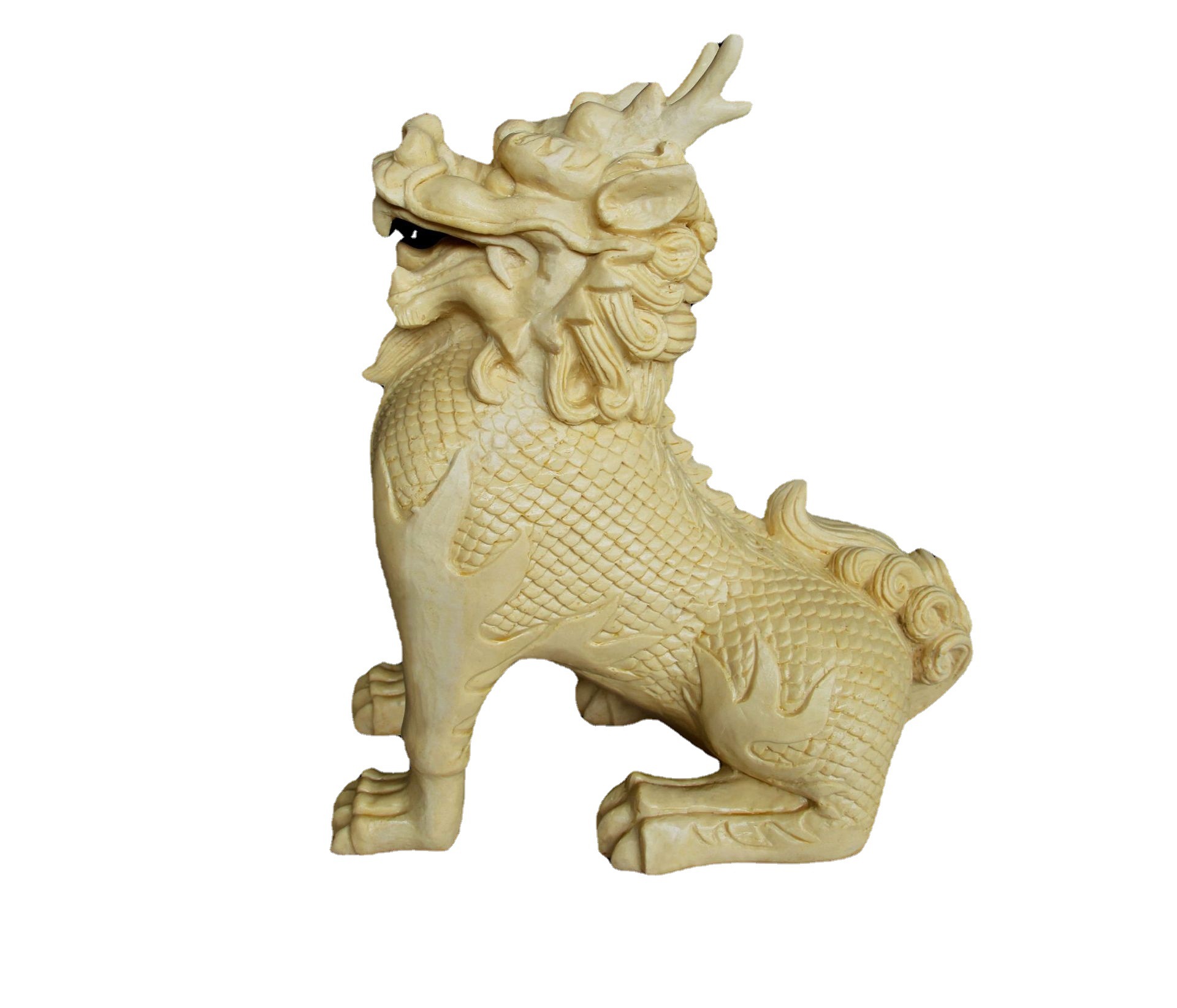 源头厂家 砂岩仿铜玻璃钢3d立体雕塑 大型招财麒麟圆雕摆件装饰