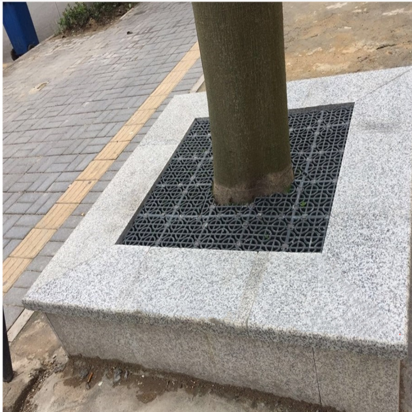 花岗岩树坑石 市政工程城市绿化树围石树池石 芝麻灰芝麻黑树穴石