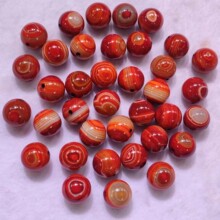 宣化上谷战国红纯天然玛瑙勒子天眼缠丝配饰眼睛石33长21宽15厚