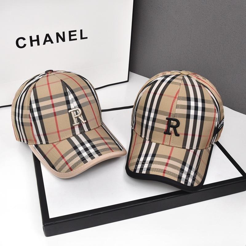 British Hat Plaid Hard Crown Baseball Cap Women's New Spring and Autumn Plaid Casual Street Dome Peaked Cap 2022