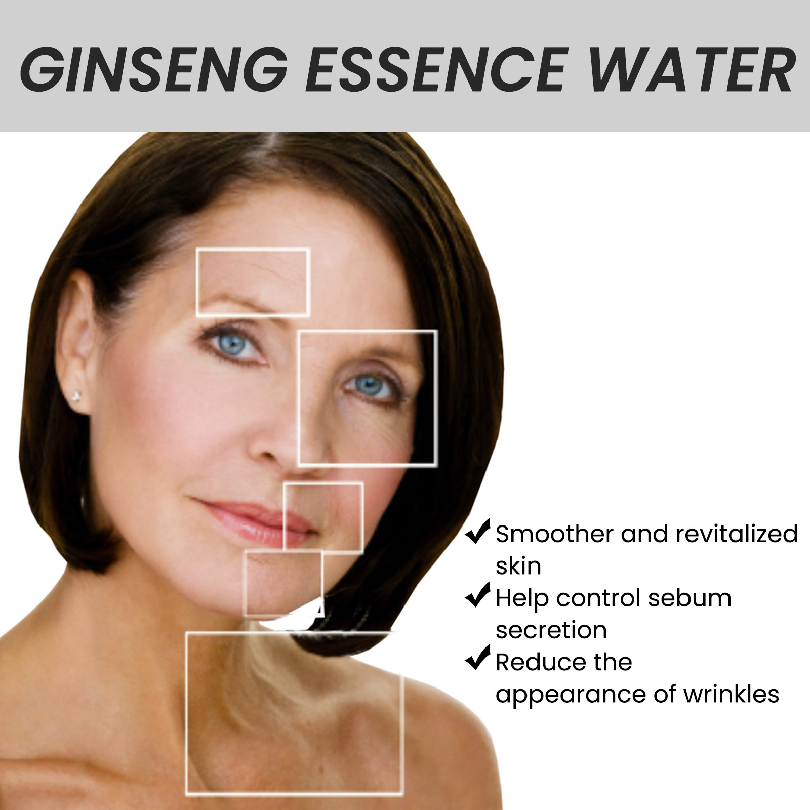 Jaysuing Ginseng Essence Repair Skin Dull Fading Wrinkle Brightening Skin Essence