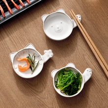 FaSoLa日式酱油碟筷子架创意可爱小菜调料蘸料味碟家用陶瓷碟子