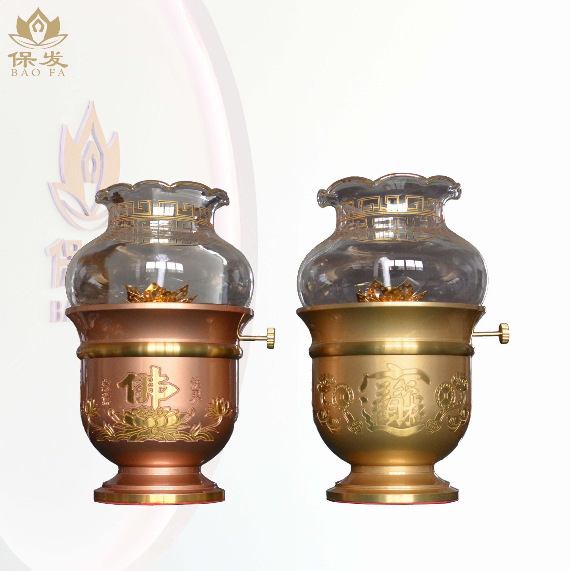 新款寺庙酥油灯家用防风纯铜佛供灯招财祈福长明灯佛具用品包邮