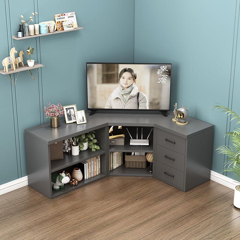 转角电视柜组合角柜卧室简约墙角柜三角形简易矮柜落地柜客厅边柜
