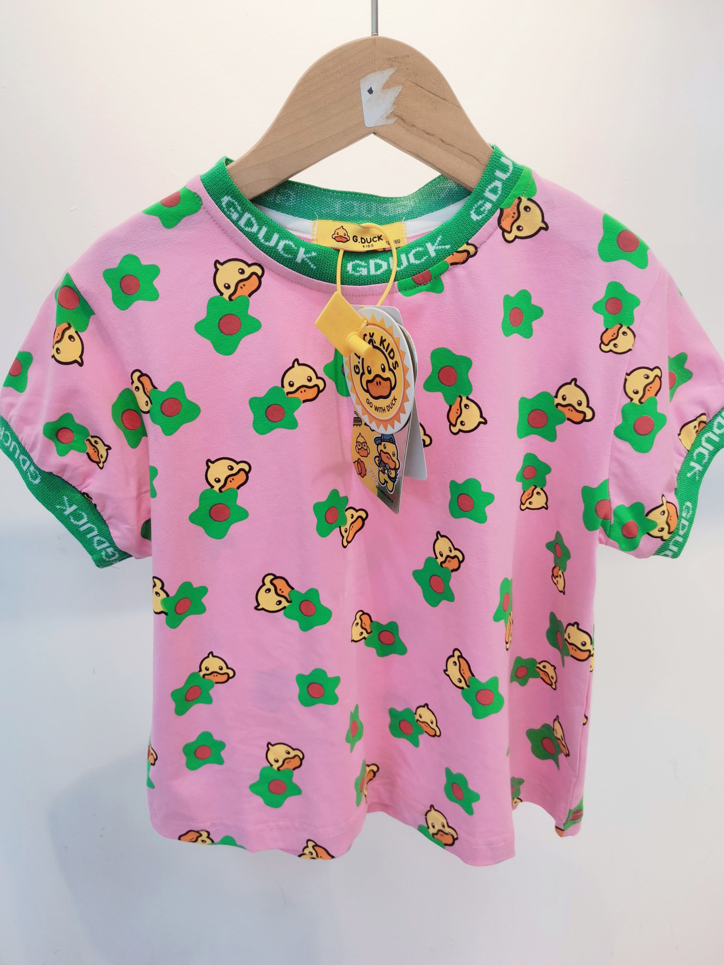 儿童夏装上衣2022新款大黄鸭新款洋气男女童装尾货工厂批发