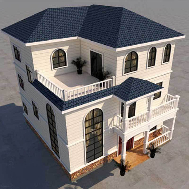 活动房轻钢别墅集成住宅钢别墅农村自建房轻钢房深蓝智能房屋