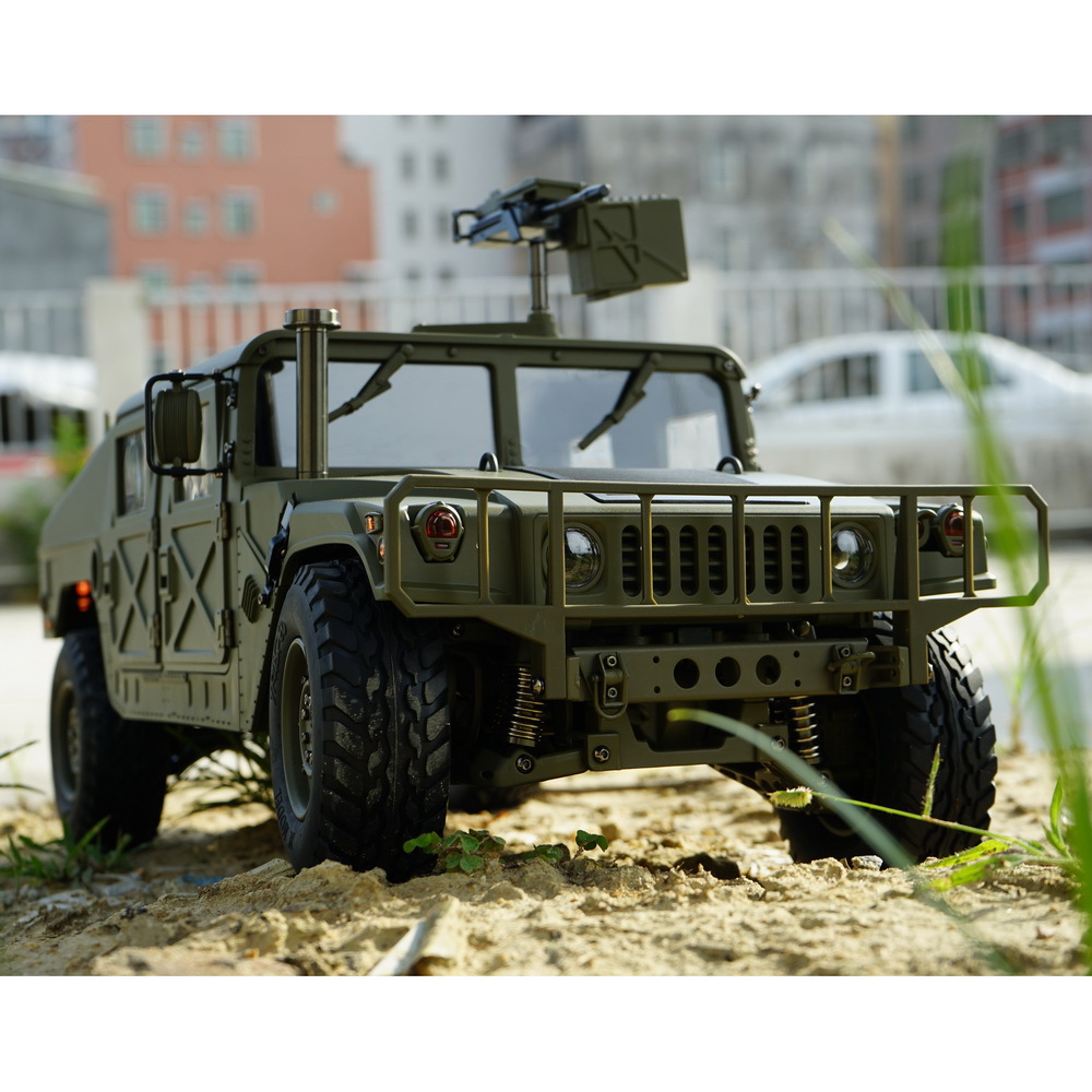 hg恒冠1:10军卡hg-p408四驱全比例仿真模型悍马rc car 高速遥控车