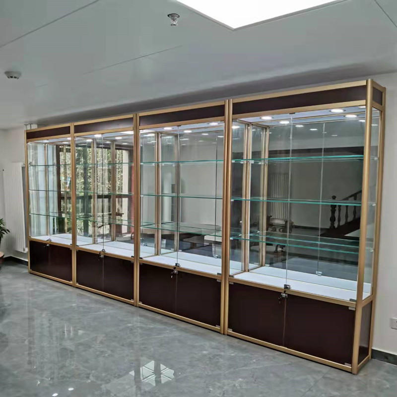 玻璃产品展示柜茶叶工艺礼品样品小商品手机展会精品木制柜