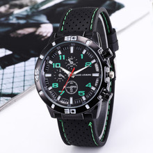 爆款速卖通ebay胶时尚运动男士手表 车线表带硅胶学生手表批发
