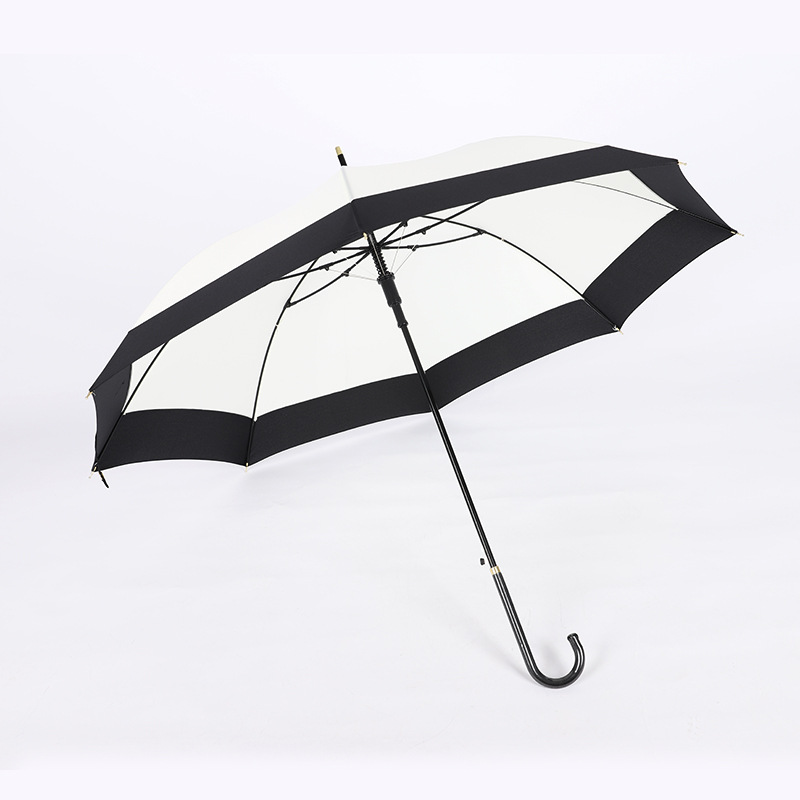 Fresh Gifts for Men and Women Windproof Straight Umbrella Japanese and Korean Style Stitching Long Handle Umbrella Wooden Handle Umbrella Custom Logo Umbrella